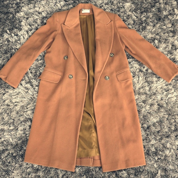 Ashley Scott Jackets & Blazers - Beautiful dark camel wool/cashmere blend trench co